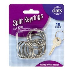 Keyring Split Ring 35mm 10pk