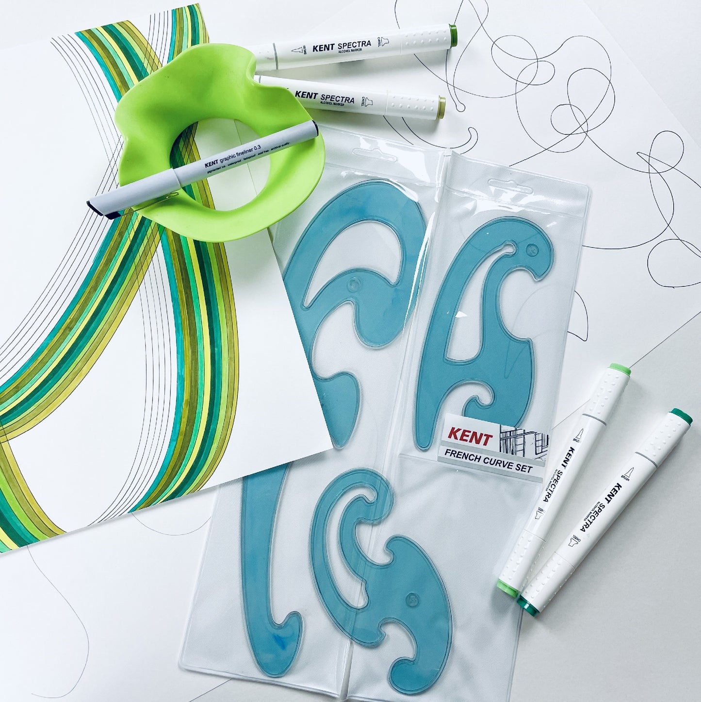 Kent French Curve Set 3