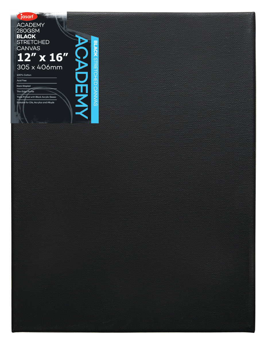 Jasart Black Thin Edge Canvas 12X16Inch Fsc Mix Credit