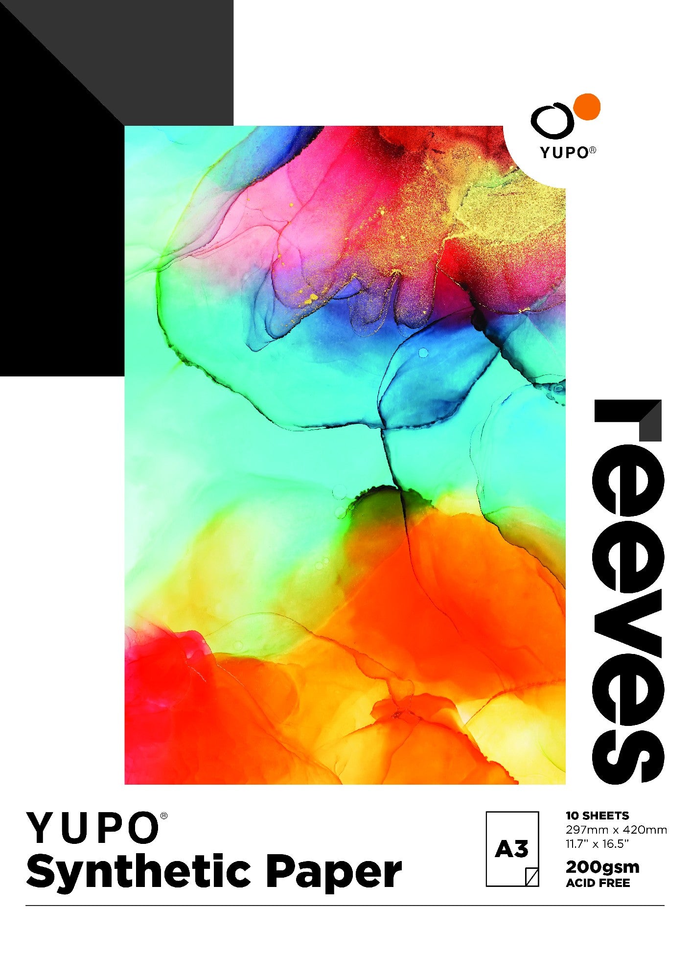 Reeves Yupo Paper 200gsm 10 Sht A3 Pad