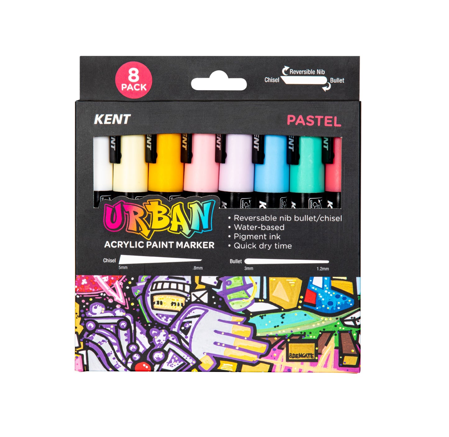 Kent Urban Paint Marker Pastel Pk 8