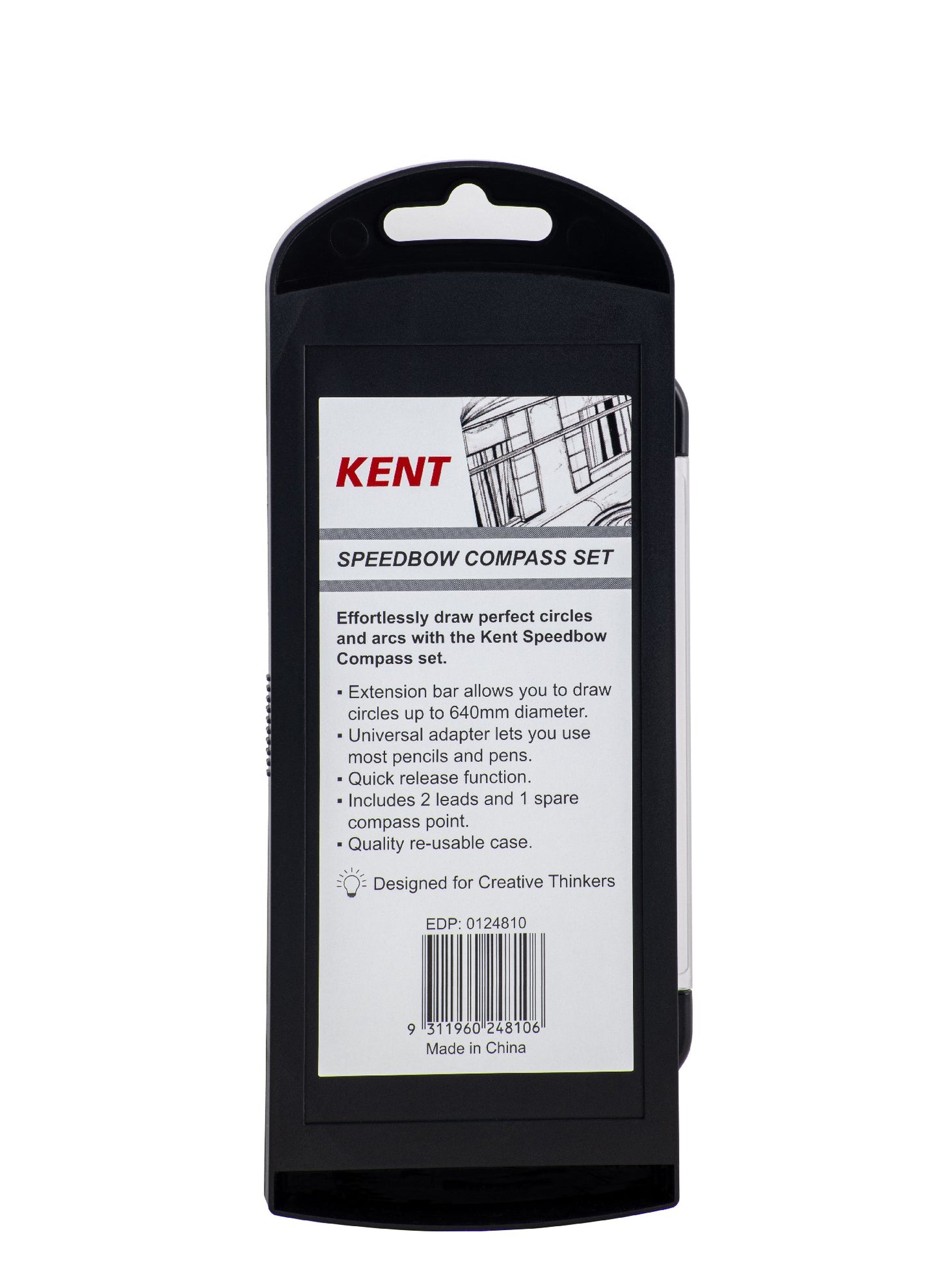 KENT #8004 COMPASS SET BLK/RED
