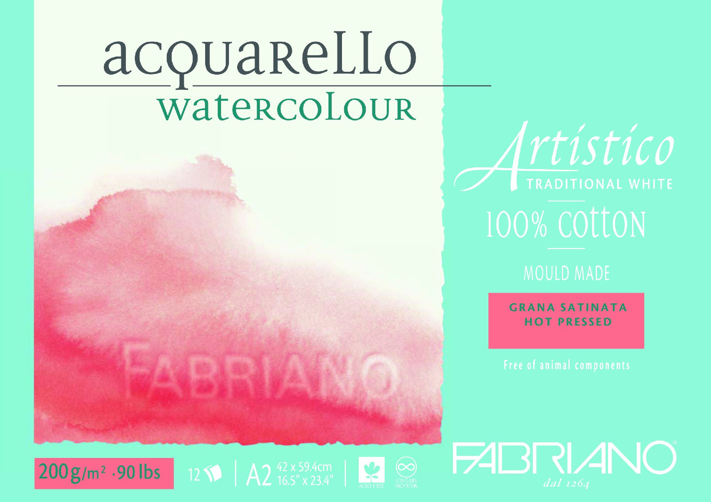 Fabriano Artistico Wc Pad 200Gsm A2 Smooth 12 Sht