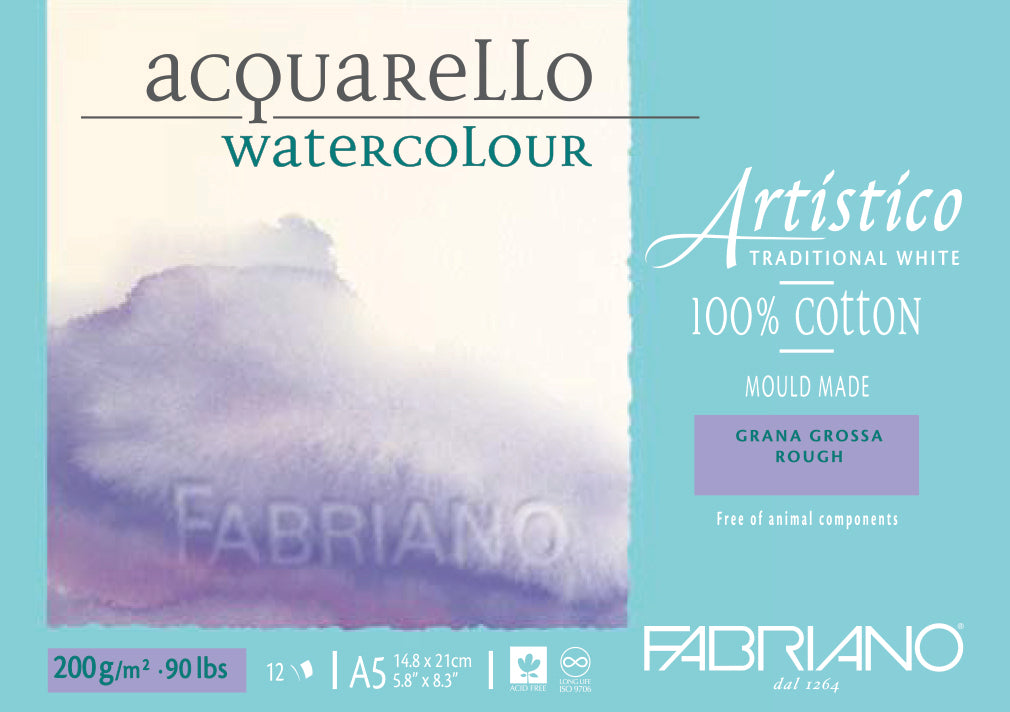 Fabriano Artistico Wc Pad 200Gsm A5 Rough 12 Sht