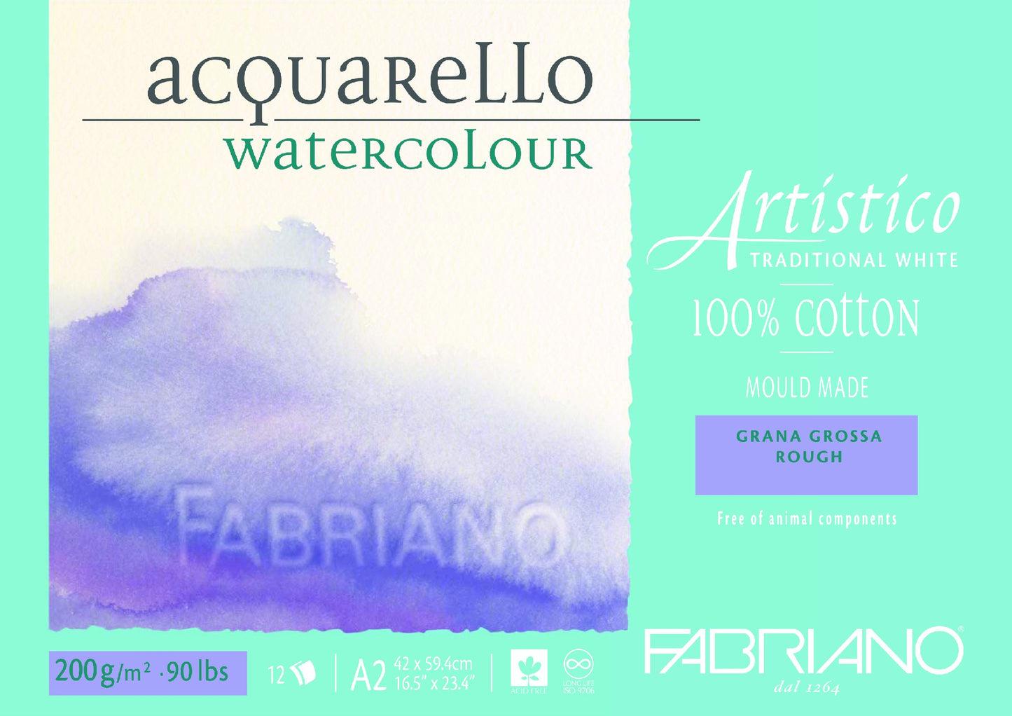 Fabriano Artistico Wc Pad 200Gsm A2 Rough 12 Sht