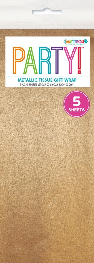 Tissue Paper 51x66cm 5pk - Copper