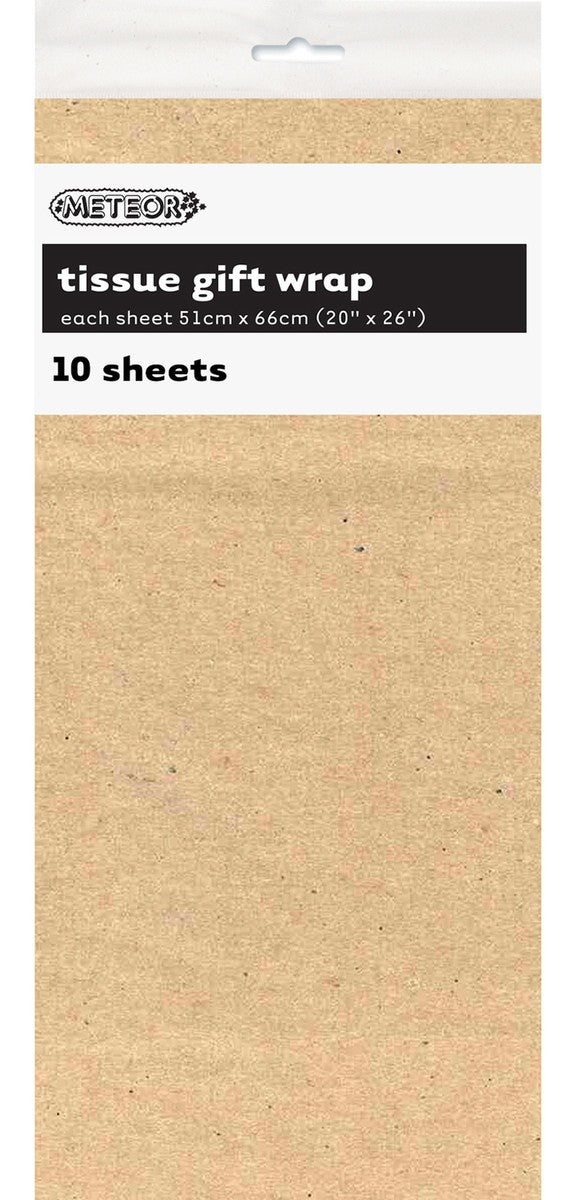 TISSUE PAPER 51x66CM 10PK - KRAFT