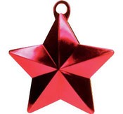 Balloon Weight Glitz Star Red
