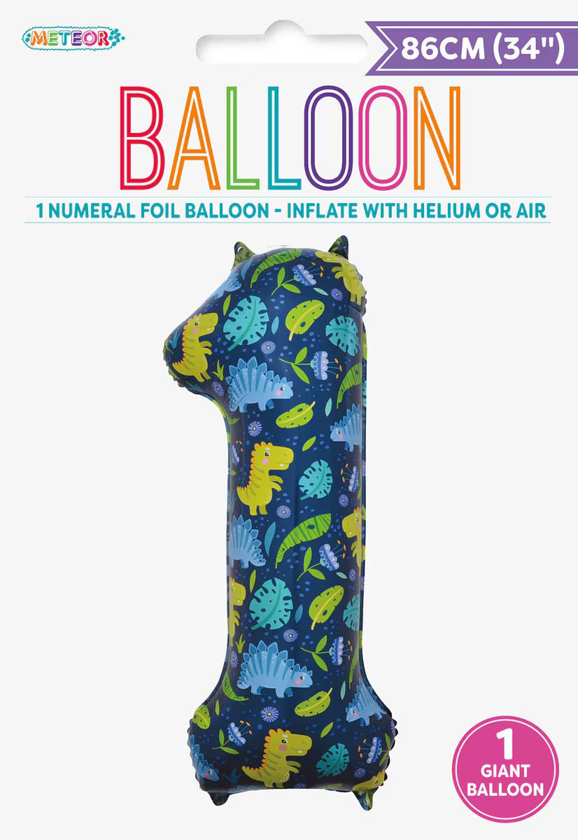 Balloon Giant Number 86cm - Dino 1