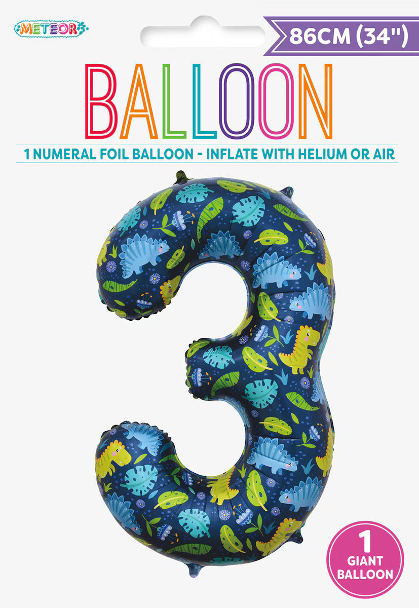 Balloon Giant Number 86cm - Dino 3