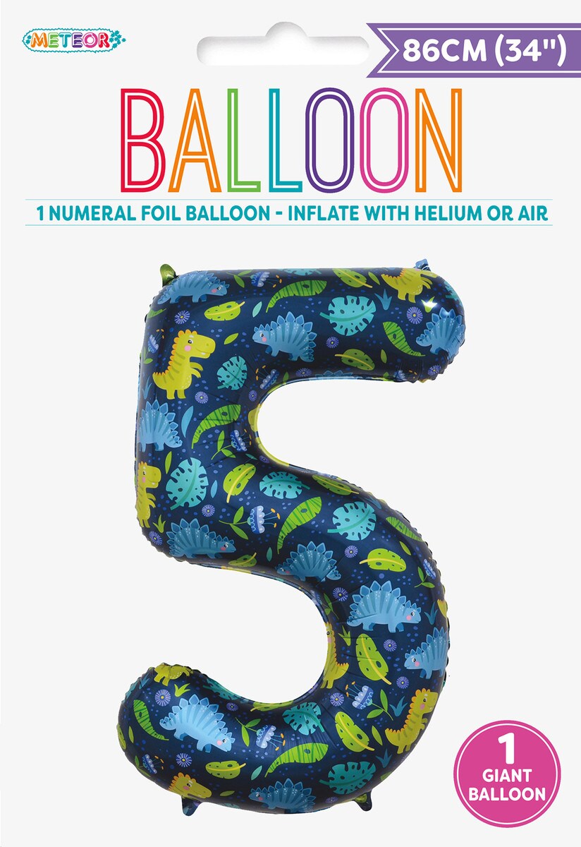 Balloon Giant Number 86cm - Dino 5