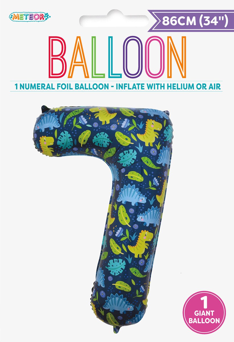 Balloon Giant Number 86cm - Dino 7