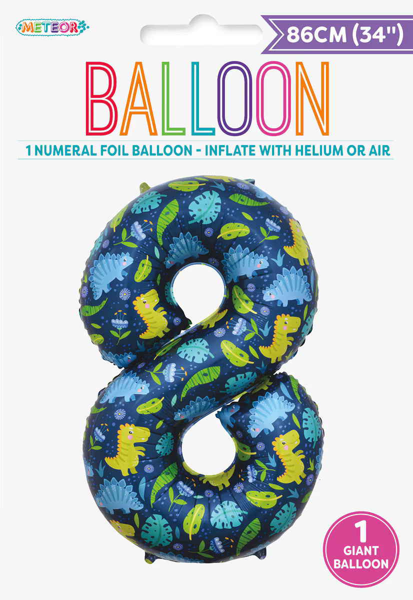 Balloon Giant Number 86cm - Dino 8