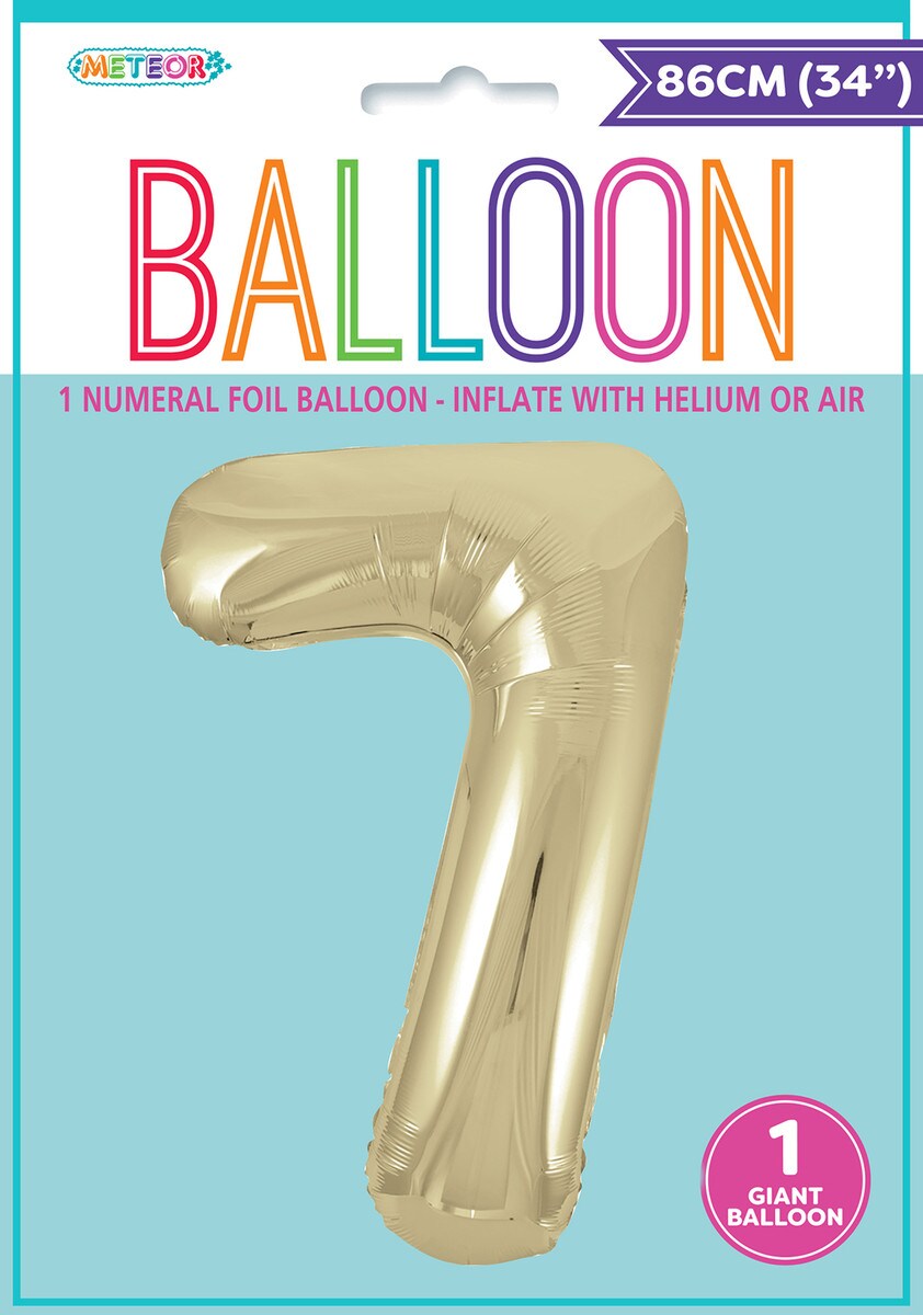 Giant Number Balloon 86cm - Champagne Gold 7