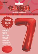 Balloon Giant Number 86cm - Red #7
