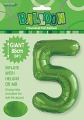 Balloon Giant Number 86cm - Lime Green #5