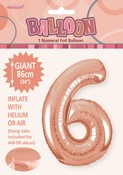 Balloon Giant Number 86cm - Rose Gold #6