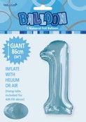 Balloon Giant Number 86cm - Pastel Blue #1