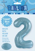 Balloon Giant Number 86cm - Pastel Blue #2