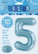Balloon Giant Number 86cm - Pastel Blue #5