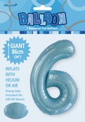 Balloon Giant Number 86cm - Pastel Blue #6
