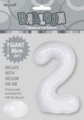 Balloon Giant Number 86cm - White #2