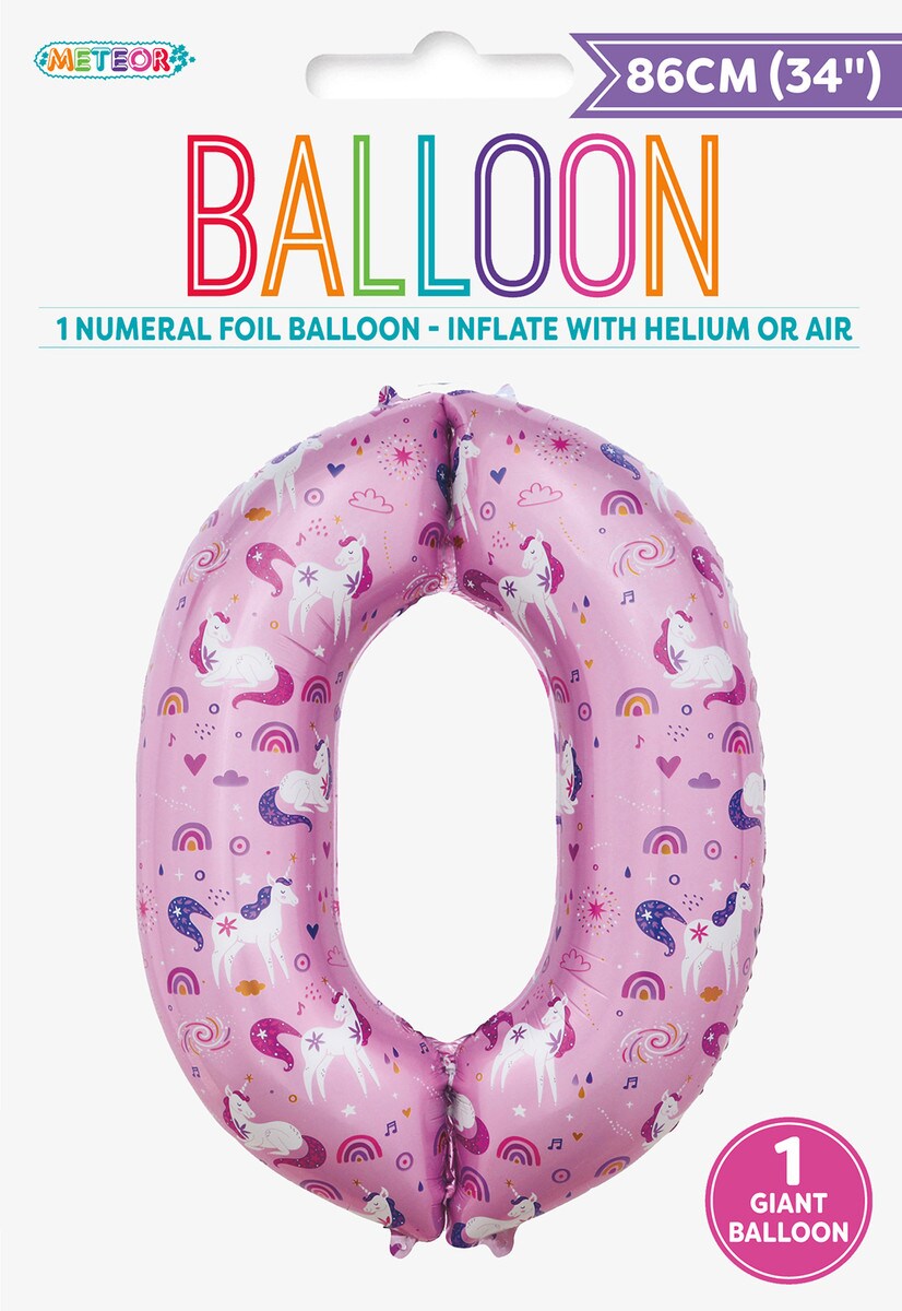 Balloon Giant Number 86cm - Unicorn 0
