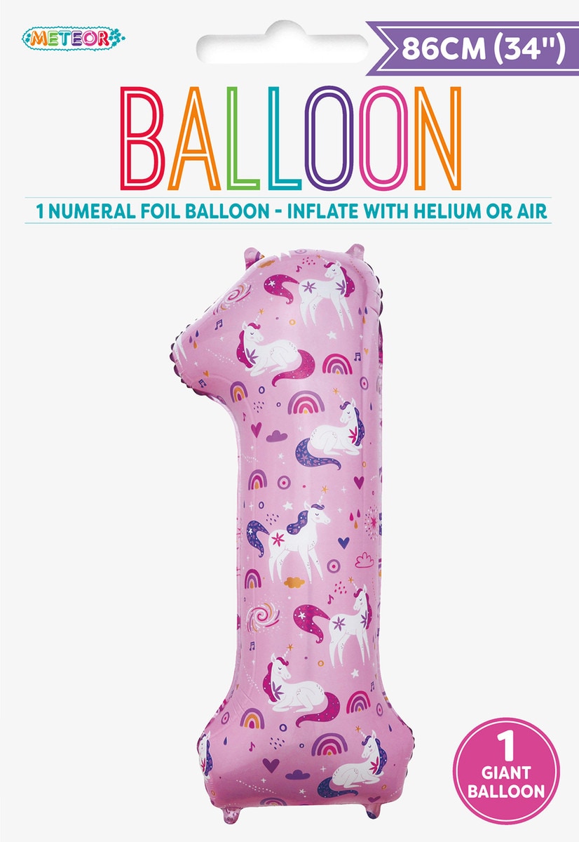 Balloon Giant Number 86cm - Unicorn 1