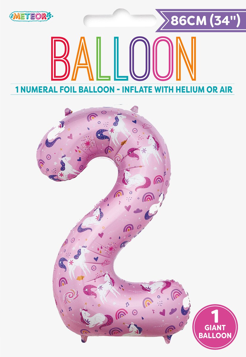 Balloon Giant Number 86cm - Unicorn 2