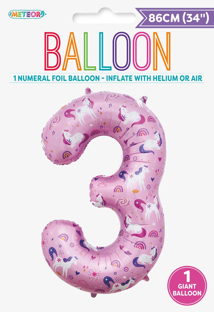 Balloon Giant Number 86cm - Unicorn 3
