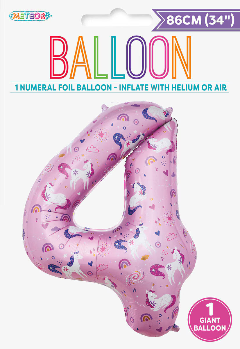 Balloon Giant Number 86cm - Unicorn 4