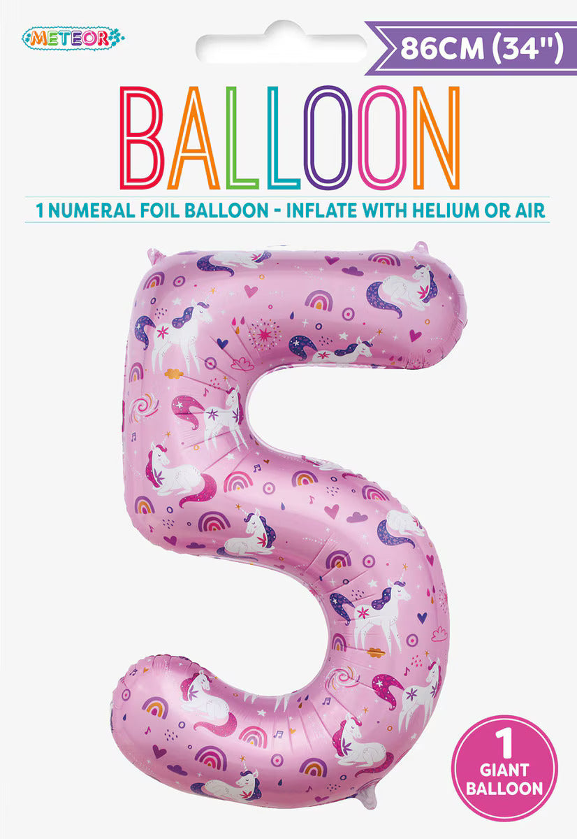 Balloon Giant Number 86cm - Unicorn 5