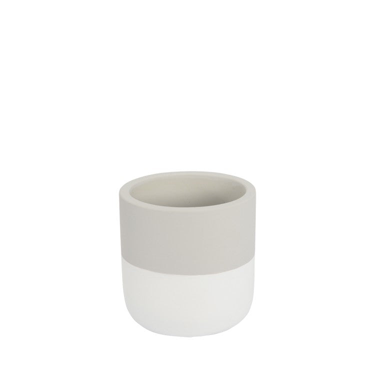 Reese Planter Pot 10 X 10cm Light Grey/white
