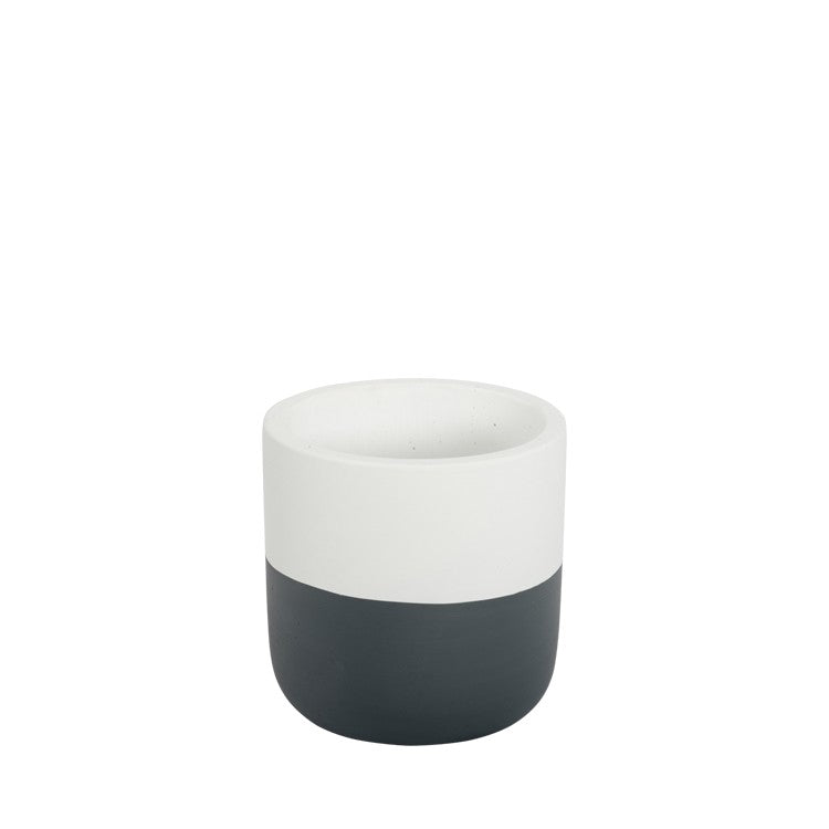Reese Planter Pot 10 X 10cm White/charcoal