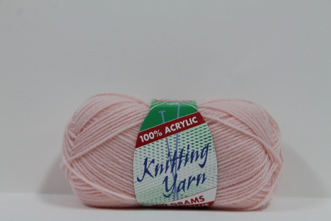 Knitting Yarn 8ply 100g Baby Pink