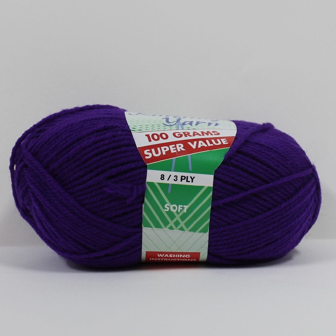 Knitting Yarn 8ply 100g Dark Purple