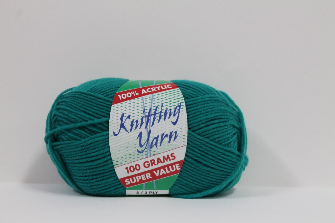Knitting Yarn 8ply 100g Teal