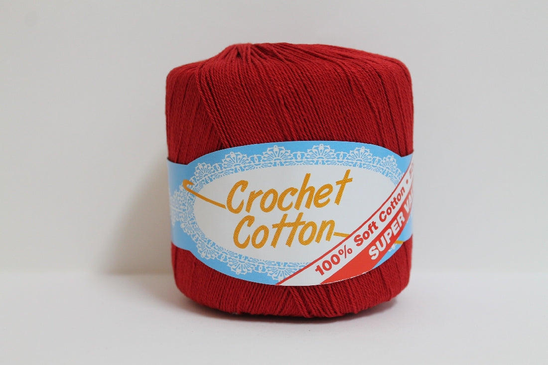 Crochet Cotton 4ply 50g Red