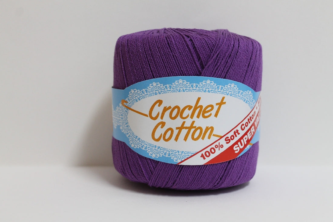 Crochet Cotton 4ply 50g Purple