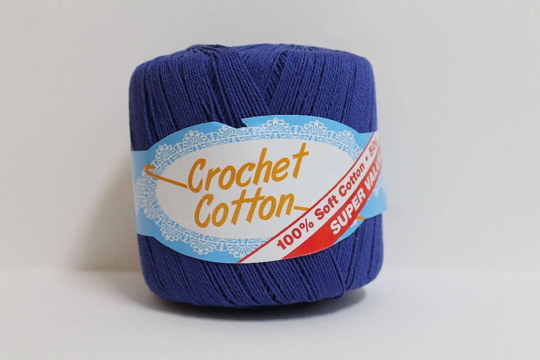 Crochet Cotton 4ply 50g Royal Blue