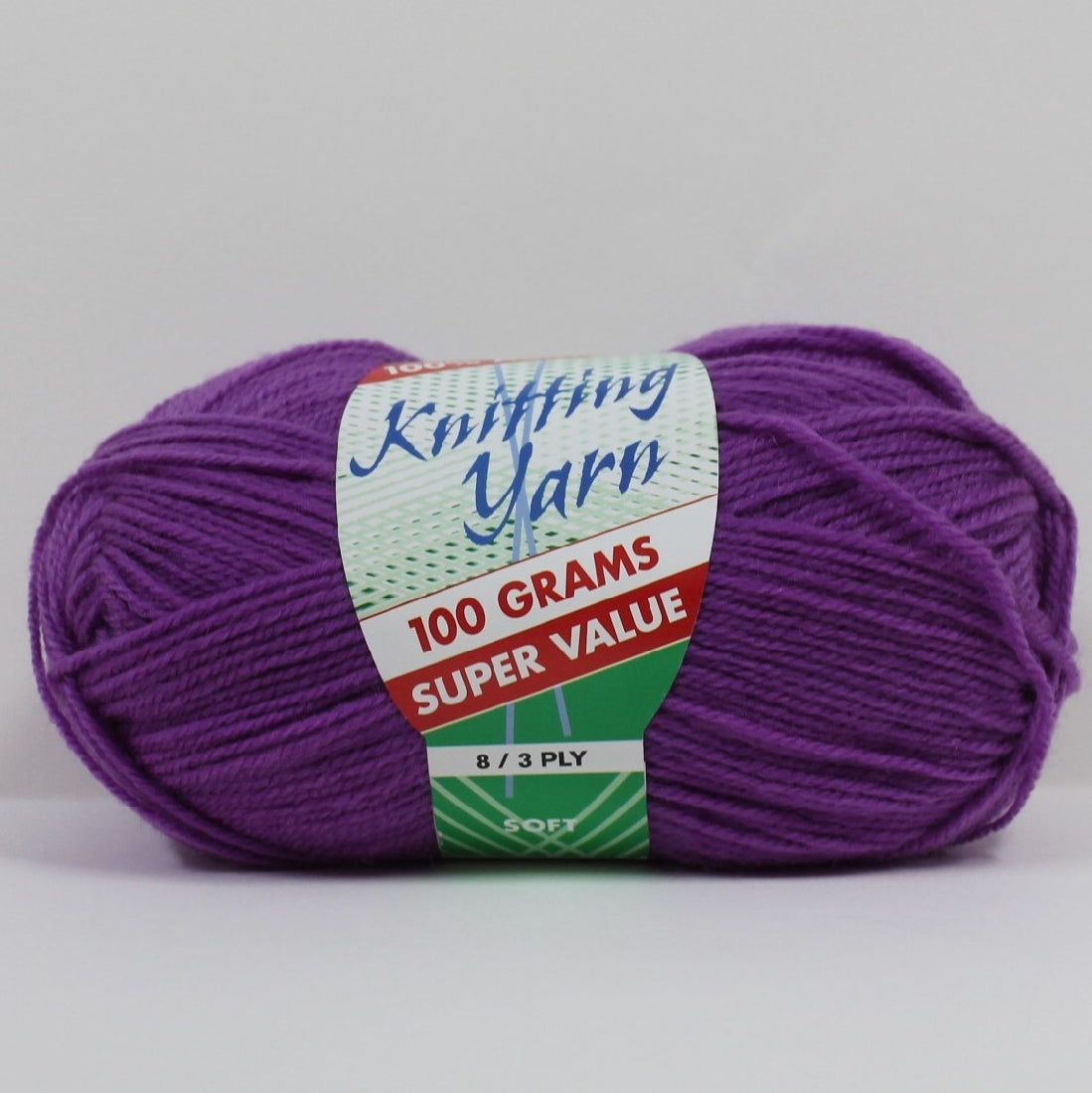 Knitting Yarn 8ply 100g Purple
