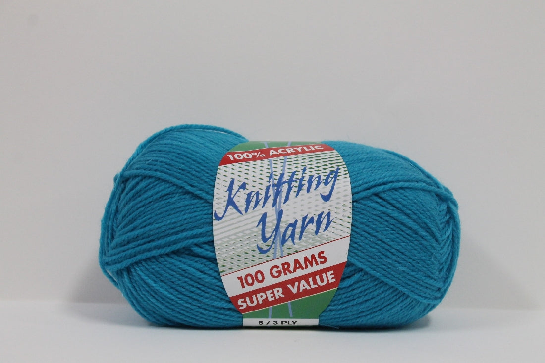 Knitting Yarn 8ply 100g Turquoise