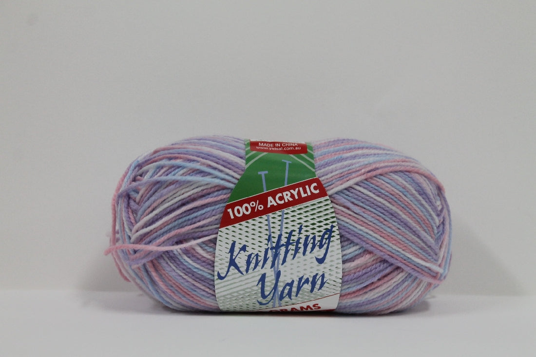 Knitting Yarn Multi 8ply 100g Pink Purple