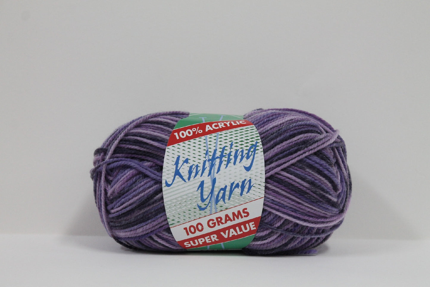 Knitting Yarn 8ply 100g Purple Mix