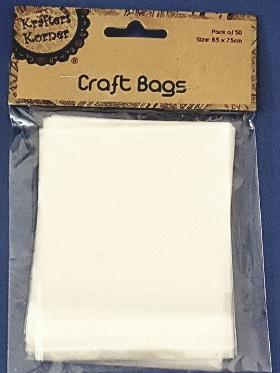 Cello Bags Clear W/seal 8.5x7.5cm 50pk