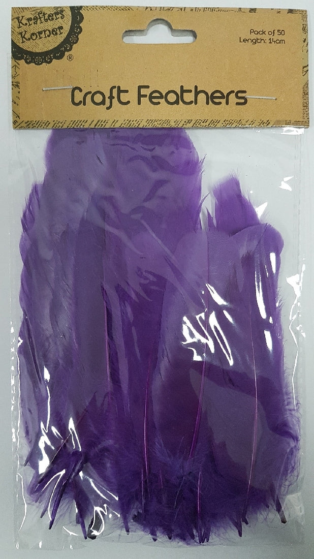 Craft 14cm Purple Feathers/50