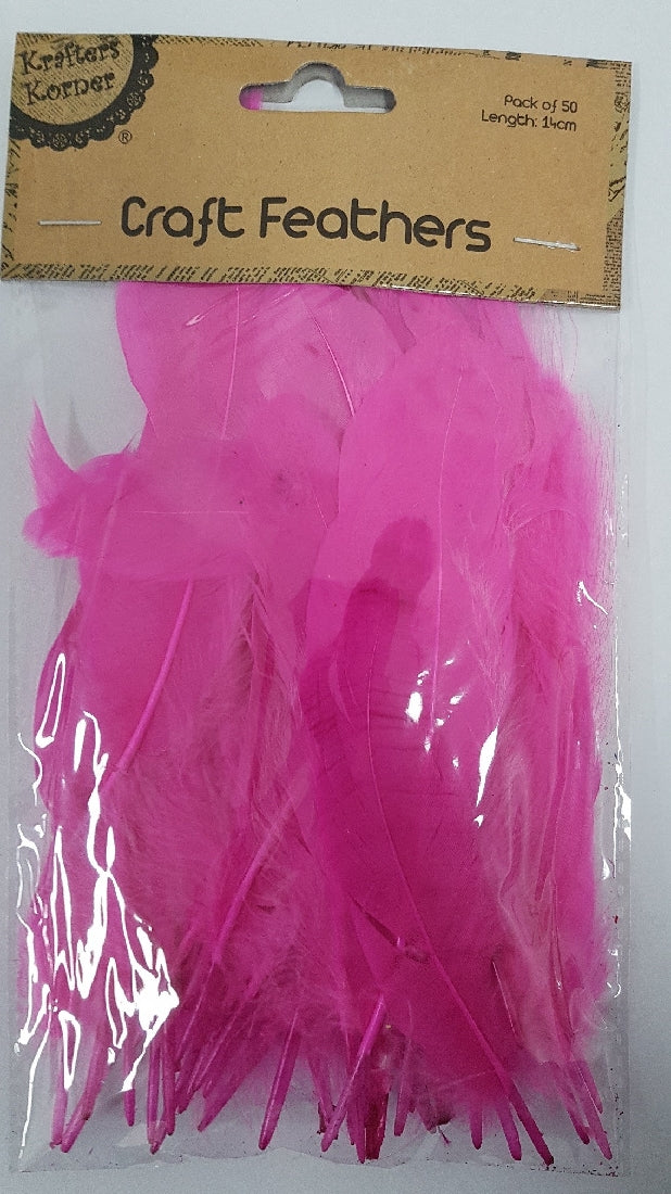 Craft 14cm Pink Feathers/50