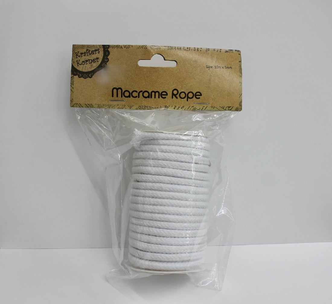 Macrame White Rope 10m