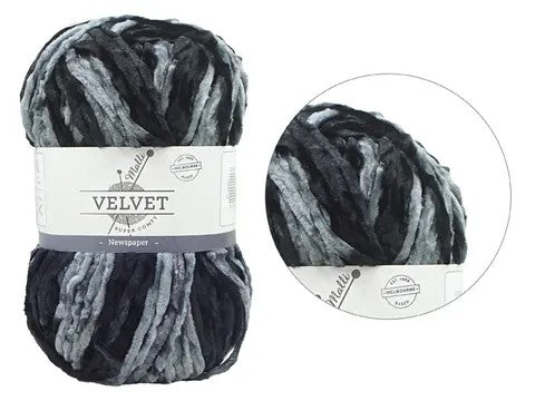 SUPER COMFY VELVET MIX YARN 100g NEWSPAPER