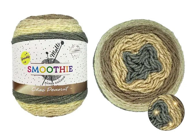 Smoothie Yarn 150g Sparkly Choc Peanut
